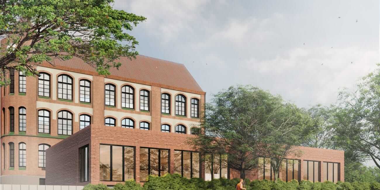 Die PA+ Architekten aus Darmstadt haben eine neue Sporthalle für die Gutenbergschule in Wiesbaden entworfen.