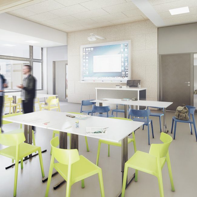 Das Bergsträsser Echo berichtet: Die PA+ Architekten aus Darmstadt haben einen Neubau für die Heinrich-Böll-Schule in Fürth geplant